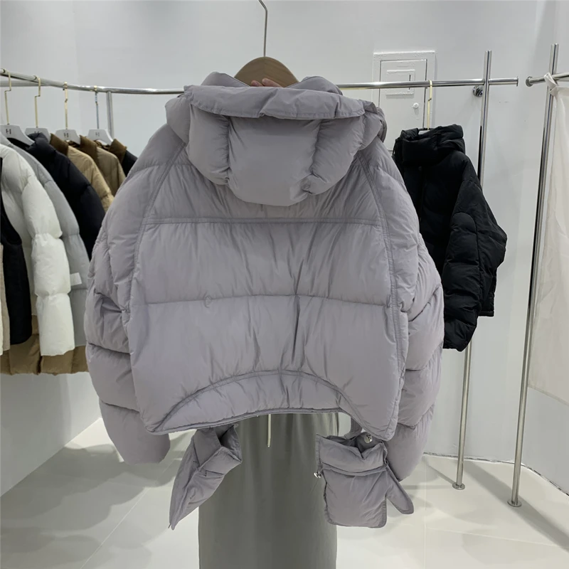 90% 2023 Top Quality Women Winter Coat White Duck Down Parkas Female Thick Warm Windproof Loose Oversived Puffer Jacket