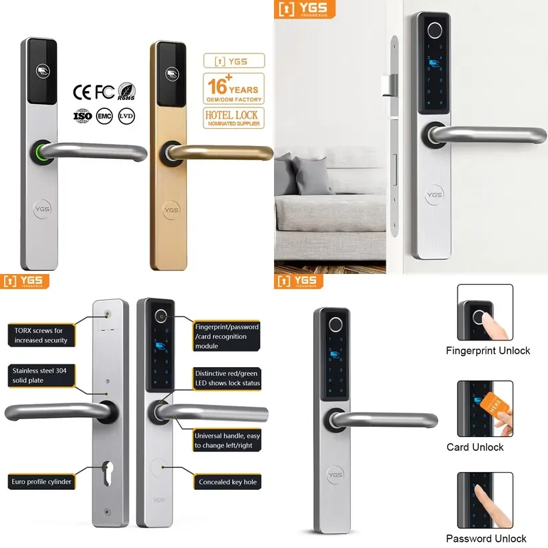 Ttlock Electronic Rim Waterproof App Wifi Intelligent Double Sided Fingerprint Smart Door