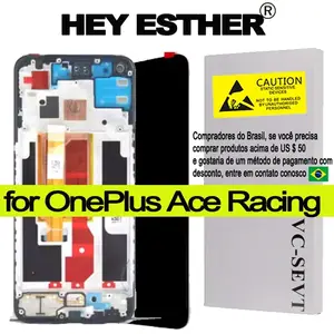 Bilashmart Original 6.7 OnePlus Ace OLED Display Touch Screen Digitizer Assembly 1+Ace One Plus Ace PGKM10 LCD Replacement Parts