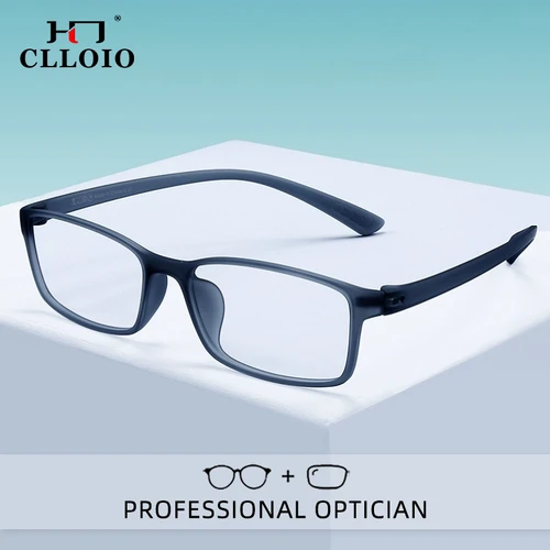 Imagen 1 del producto CLLOIO, gafas de lectura de estilo informal de negocios, gafas graduadas antirreflectantes TR90 con montura cuadrada para miopía, gafas progresivas