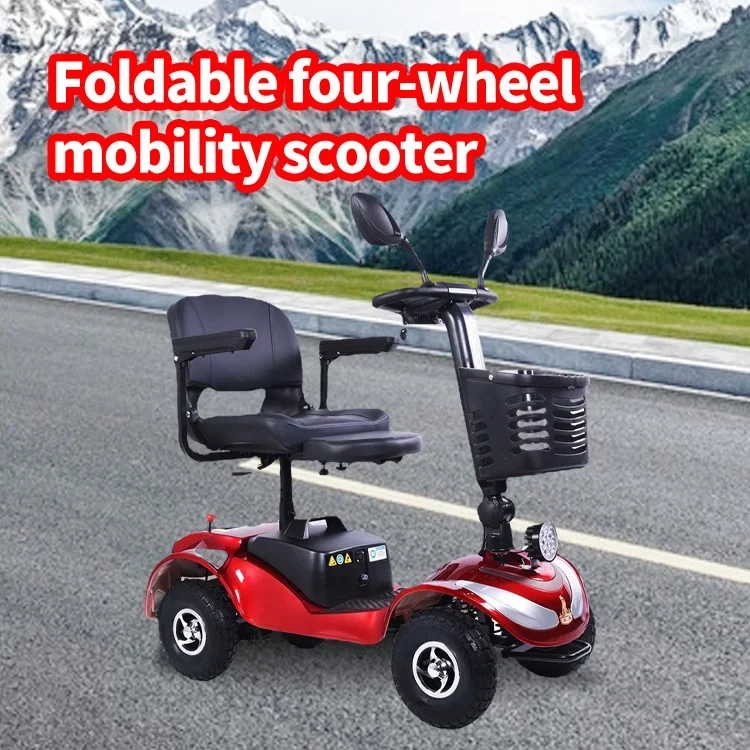 Hot selling handicap scooter electric disabled wholesale foldable 4 wheels electric elderly mobility scooter