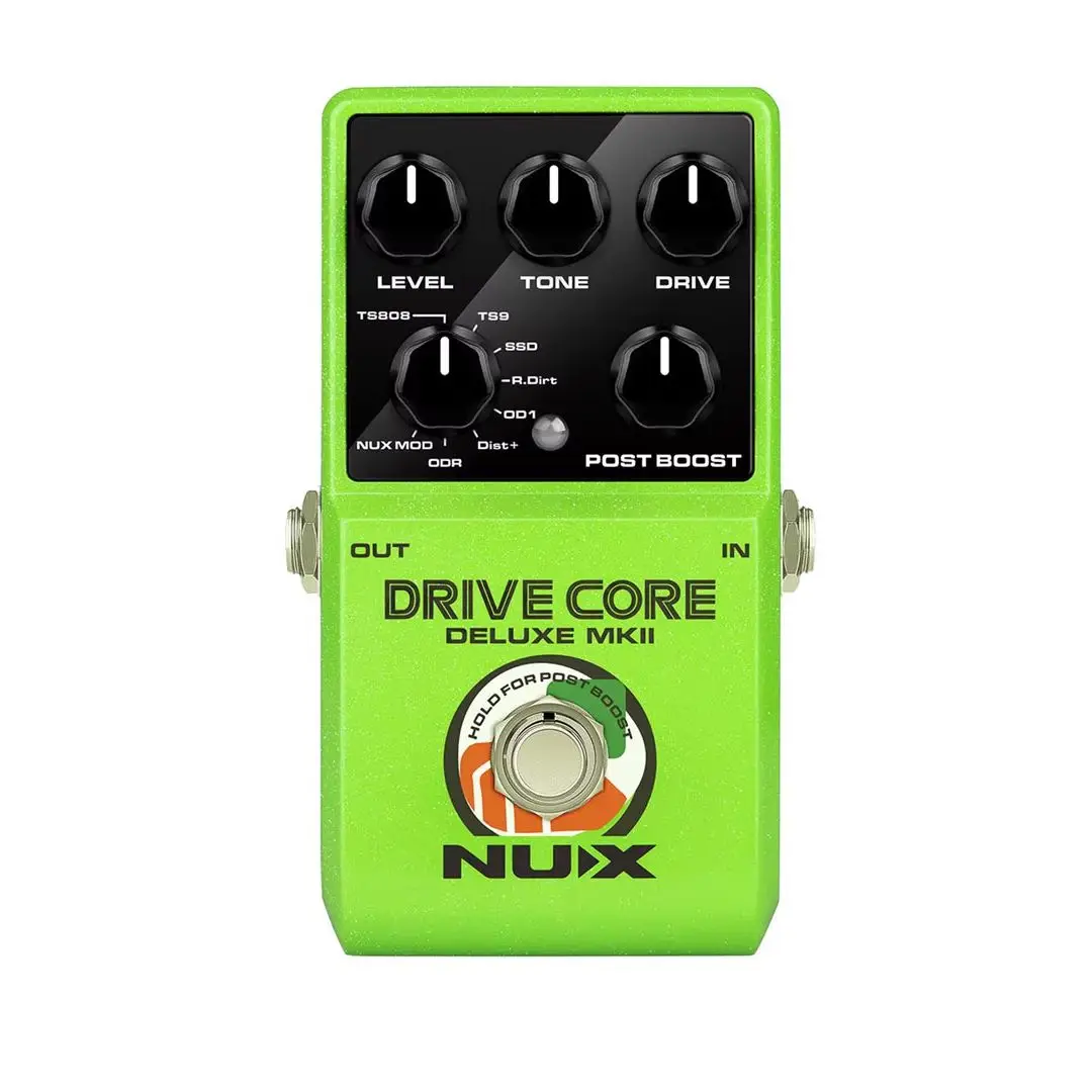 Drive Core Deluxe MKII Wasabi Drive 8-Way Overdrive Pedal Analog Circuit Post Boost True Bypass