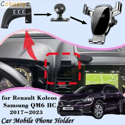 Car Mobile Phone Holder for Renault Koleos Samsung QM6 HC 2017~2023 Air Vent Mount Bracket Smartphone Stand Auto Accessories