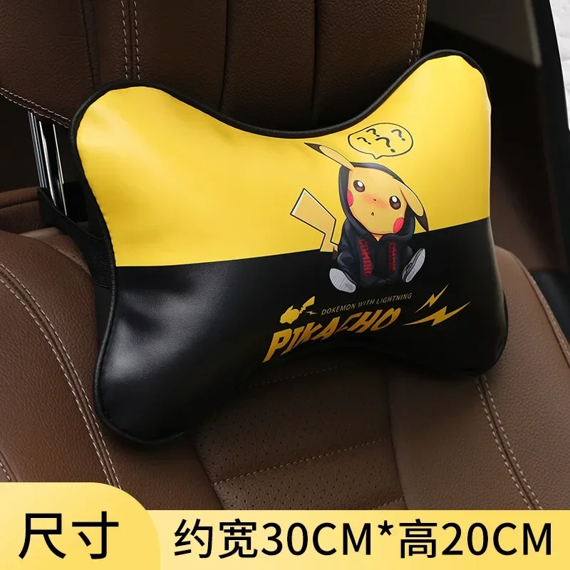 Pokemon Car Set Neck Headrest Pillow Pikachu Support Cushion Memory Foam Slow Rebound Guard Lumbar Pillow Universal Various GIft