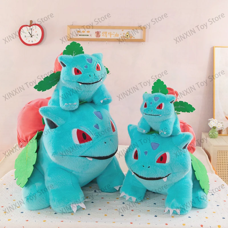 

35cm Kawaii Pokemon Stuffed Doll Bulbasaur Plush Toy Large Size Hugging Pillow Anime Stuffed Animal Birthday Gift Adults Kids