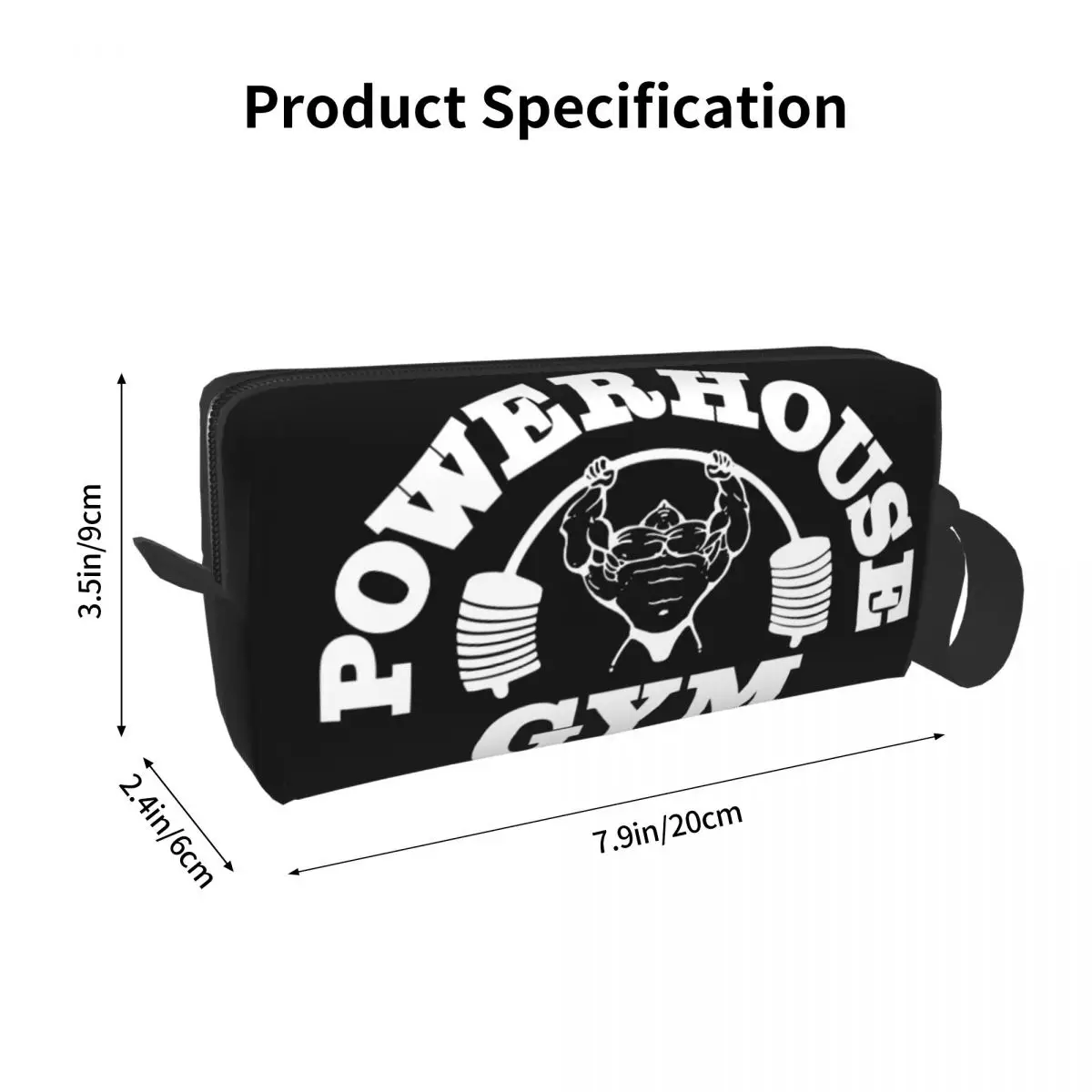 Custom Powerhouse Gym Logo Cosmetic Bag Women Large Capacity Bodybuilding Fitness Makeup Case Beauty Storage Toiletry Bags