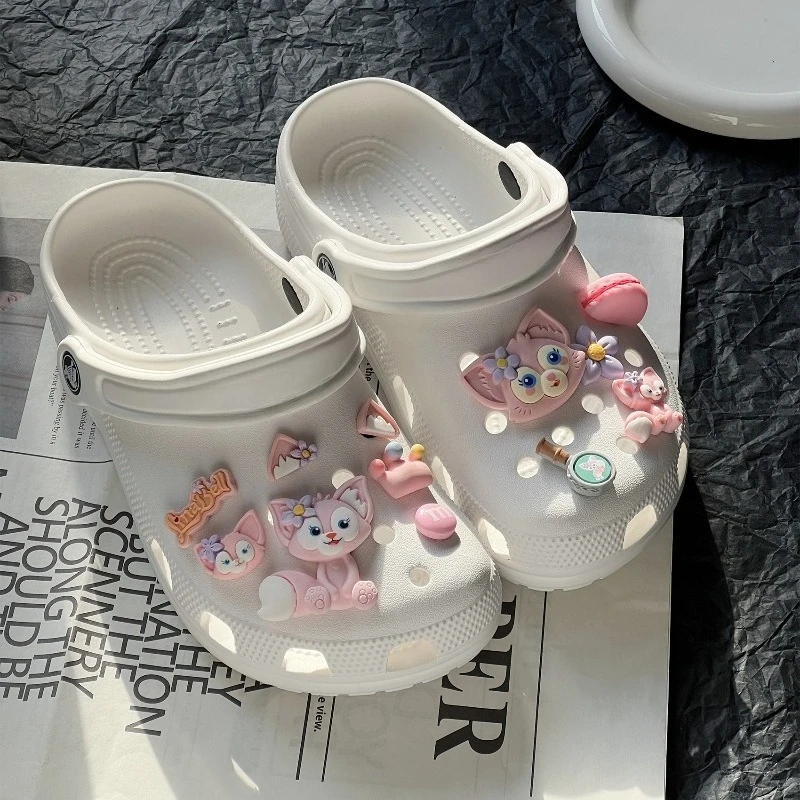

MINISO мультфильм Дисней лиса обувь для девочек комплект подвесок DIY обувь с отверстиями съемная пряжка садовая обувь аксессуары праздничные подарки