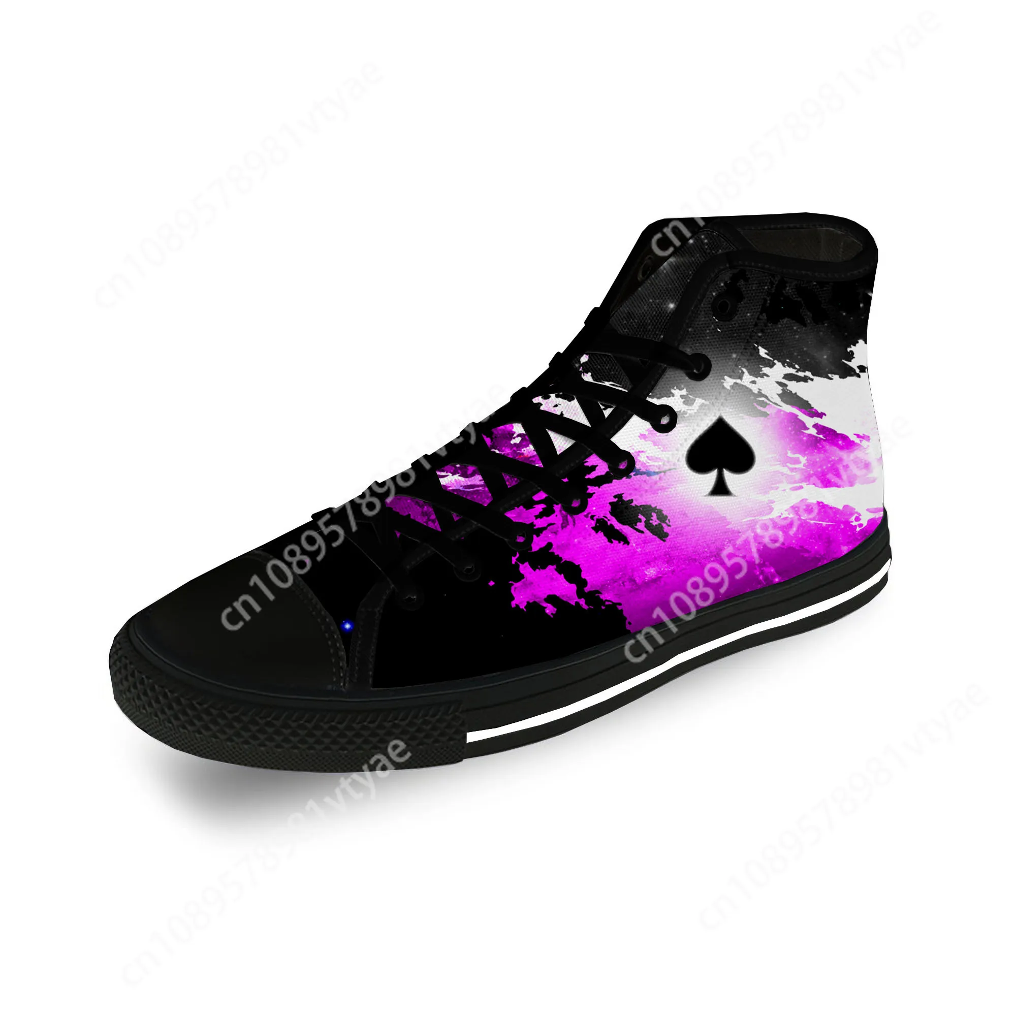 

Ace Aro Aromantic Asexual Asexuality Pride Flag Lightweight Cloth 3D Print High Top Canvas Shoes Men Women Breathable Sneakers