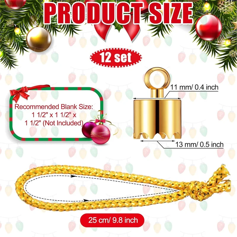 【RECOMENDAR】Christmas Tree Ornament Making Kit 12 Set Wood Turning Tool Hanging Decorations For Xmas Tree view 6