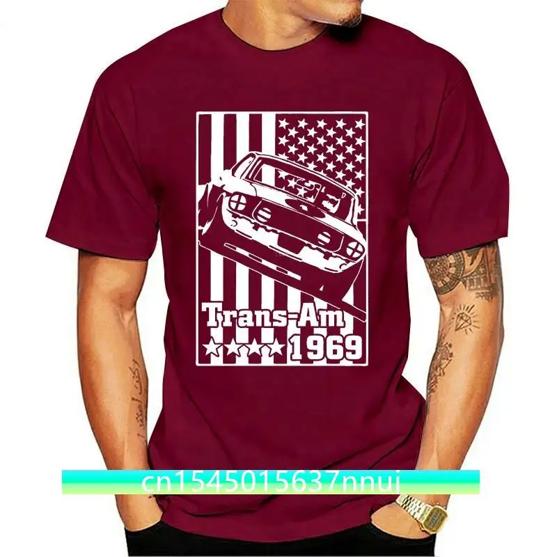 New 2021 Fashion Men's Man Trans-American 1969 Mustang American Muscle Car Race Shirt Cool T-shirt Tees