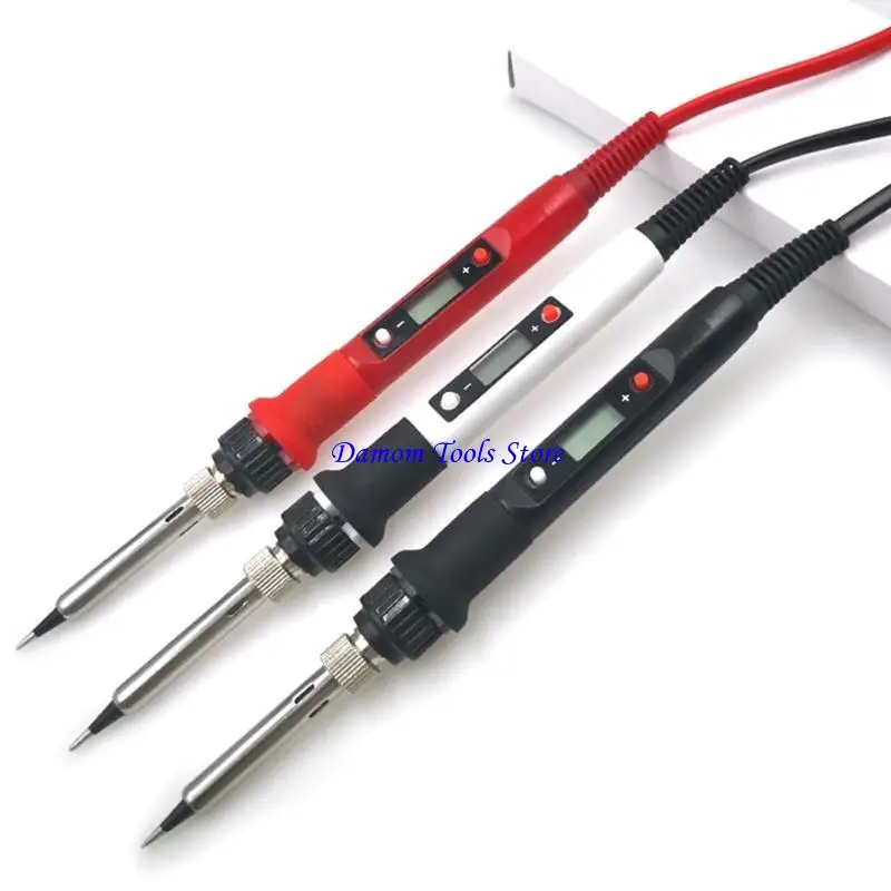 57BE 85W Adjustable Soldering Iron Temperature Control, LED Display Interchangeable Nozzles Essential for Welding Repairs