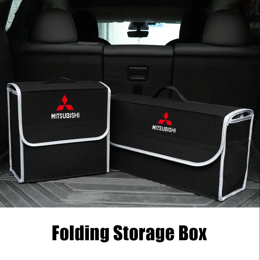 Car storage box with large capacity and foldable interior storage tools, car accessories For Mitsubishi L200 EVO ASX Colt Eclips