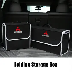 Car storage box with large capacity and foldable interior storage tools, car accessories For Mitsubishi L200 EVO ASX Colt Eclips