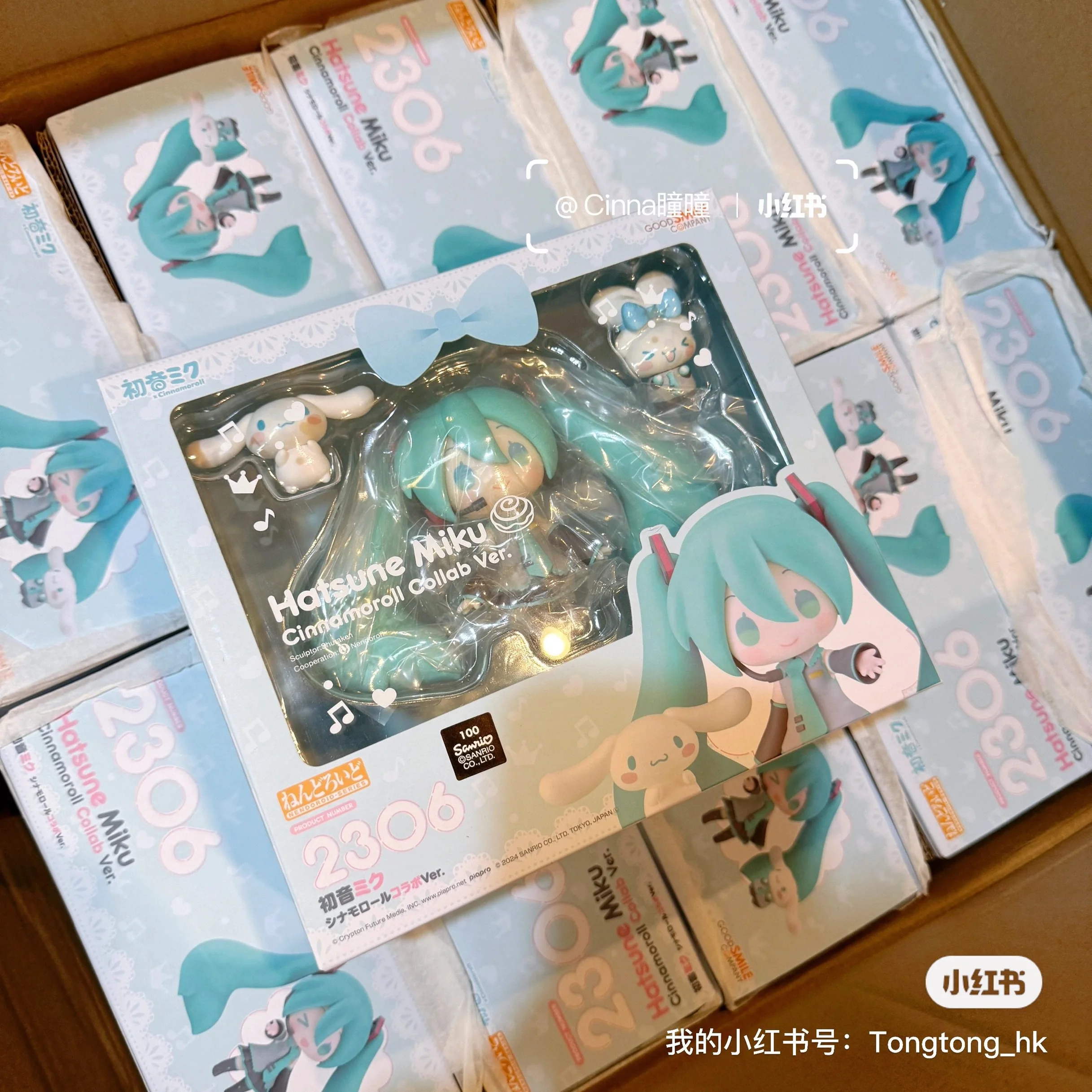 Kawaii Original Anime Figure Miku 2306 Hatsune Miku And Cinnamoroll Collectible Anime Action Figure Model Doll Toys Gifts