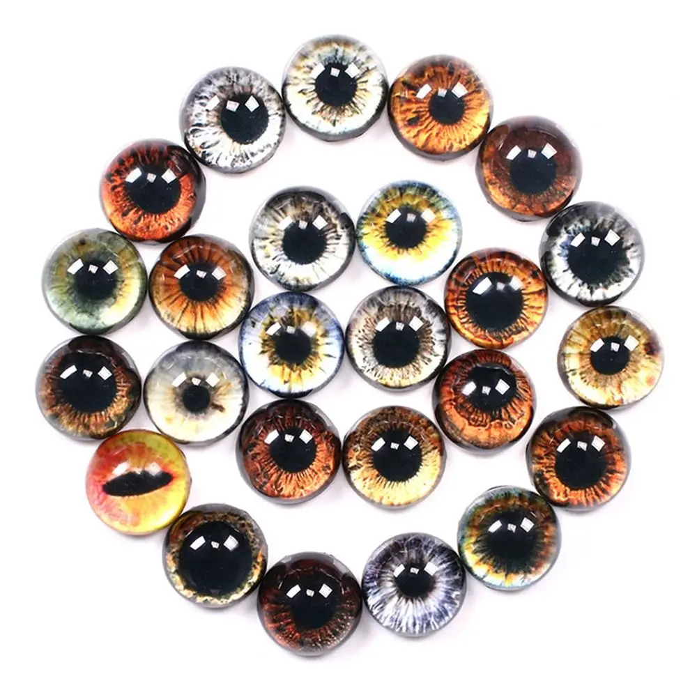 20pcs/10pairs 6mm-20mm Eyes Crafts Eyes Crystal Plastic Puppet Crystal Eyes Glitter Crystal Eyes DIY Doll Accessories