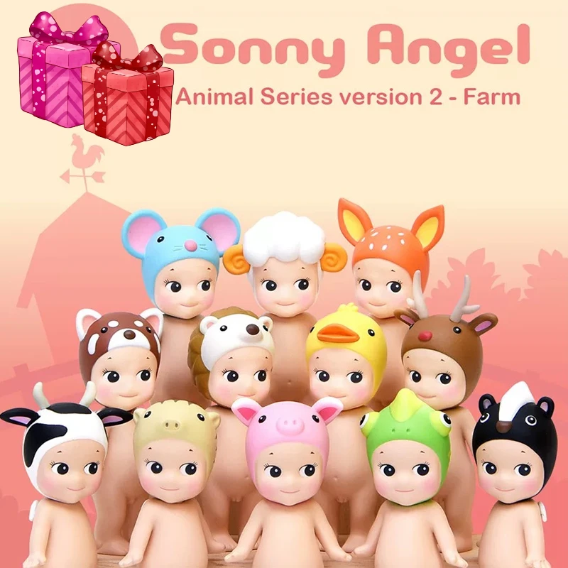 Sonny Angel Animal Series Ver.2 Surprise Blind Box Mini Figures Action Amine Mystery Box Car Phone Christmas New Year Toys Gift