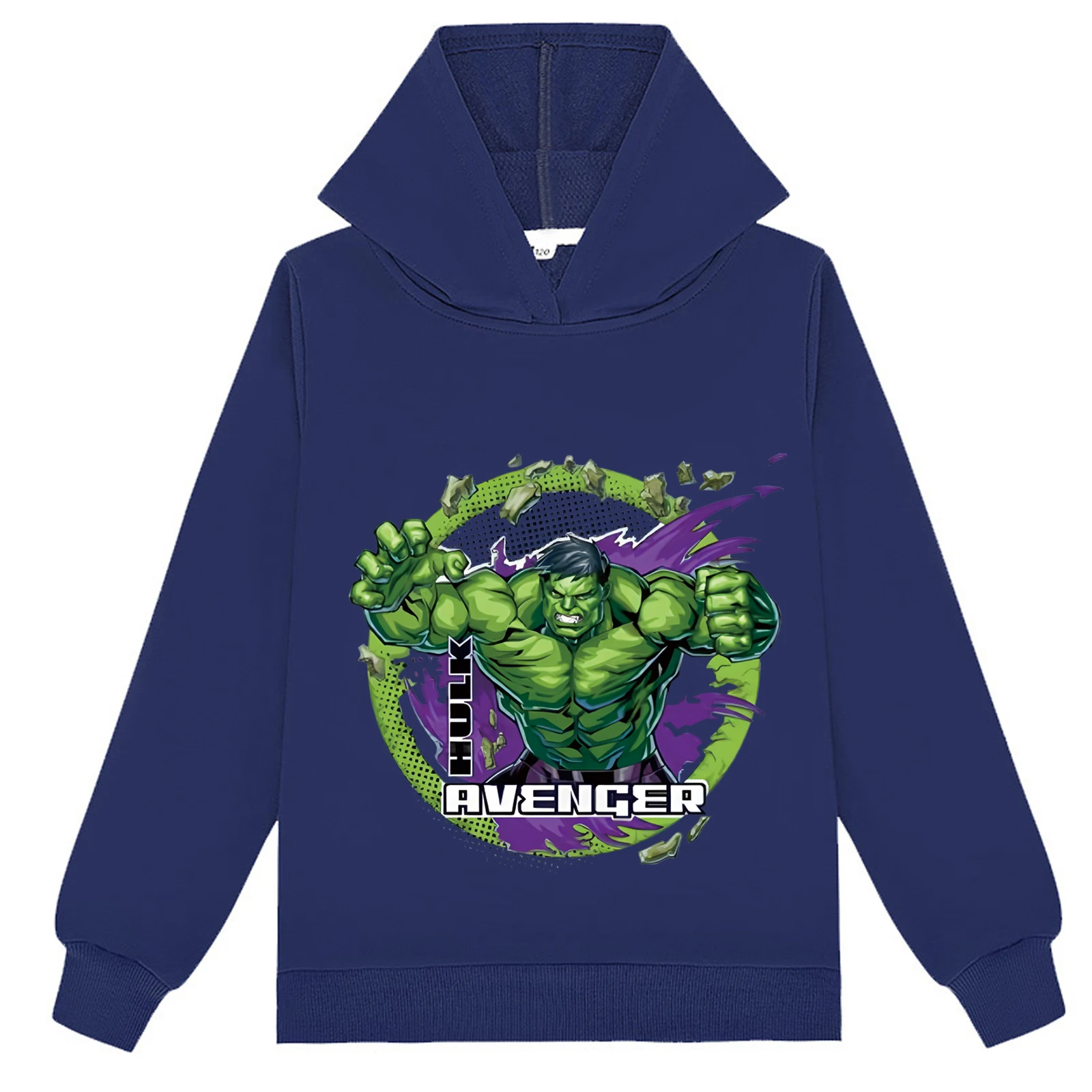 Big Kid Tops met lange mouwen De Hulk losse trui met capuchon, kinderherfstkatoenen sweatshirt in 2-14 jaar oud
