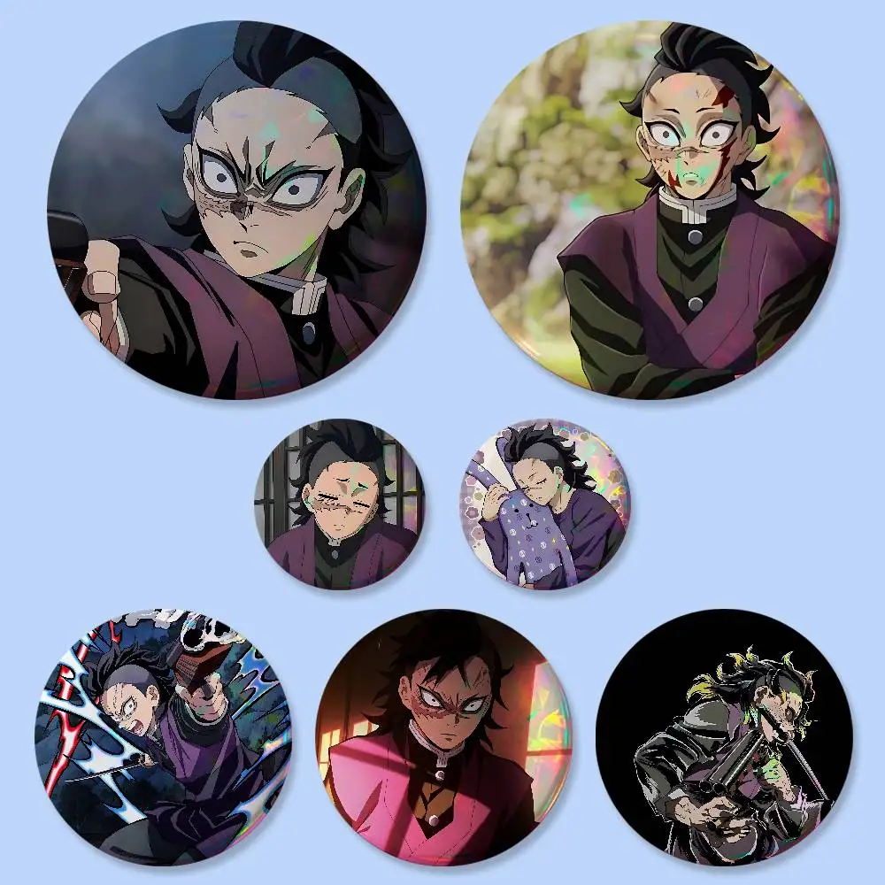 Coole G-Genya Shinazugawa Abzeichen 25 32 44 58 75 mm Runde Cosplay-Pins Taschendekoration Fans Sammlerstücke Freunde Geschenke Brosche Souvenir