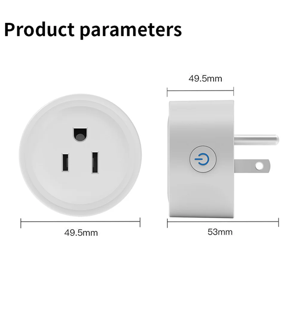 Prise américaine 10A WiFi prise intelligente WiFi Bluetooth télécommande Siri commande vocale HomeKit minuterie de contrôle de maison intelligente