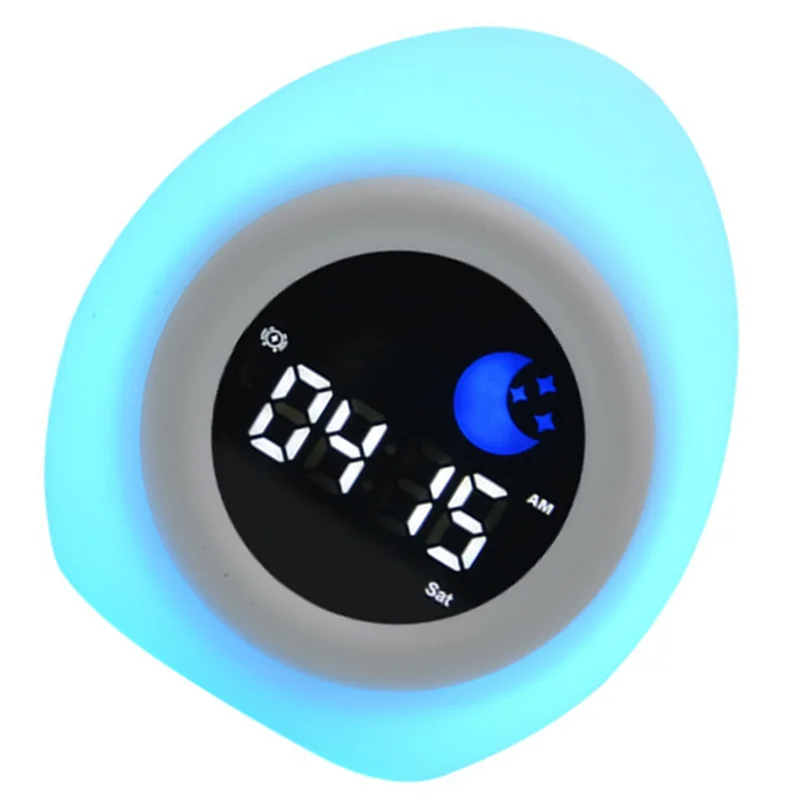 【Space-Saving】Kids Clock, Grow Clock With Sun & Moon, Sound Machine, Nap Timer, Sleep Training Clock For Toddlers, Child