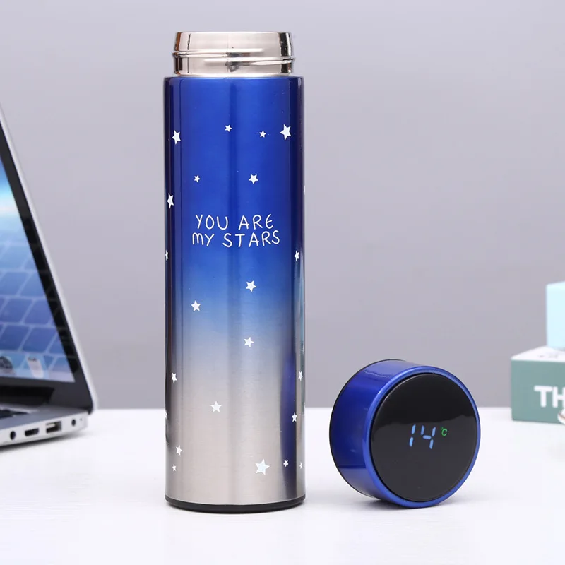 500ml Smart Thermal Bottle Display Temperature Thermal Mug Stainless Steel Smart Vacuum Flasks Thermos Mug Thermal Water Bottle