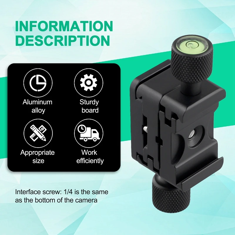 قاعدة متنقلة مزدوجة الجوانب مع لوحة تحرير سريعة، حامل كاميرا مزدوج للعدسات المقربة، ملحقات بانورامية