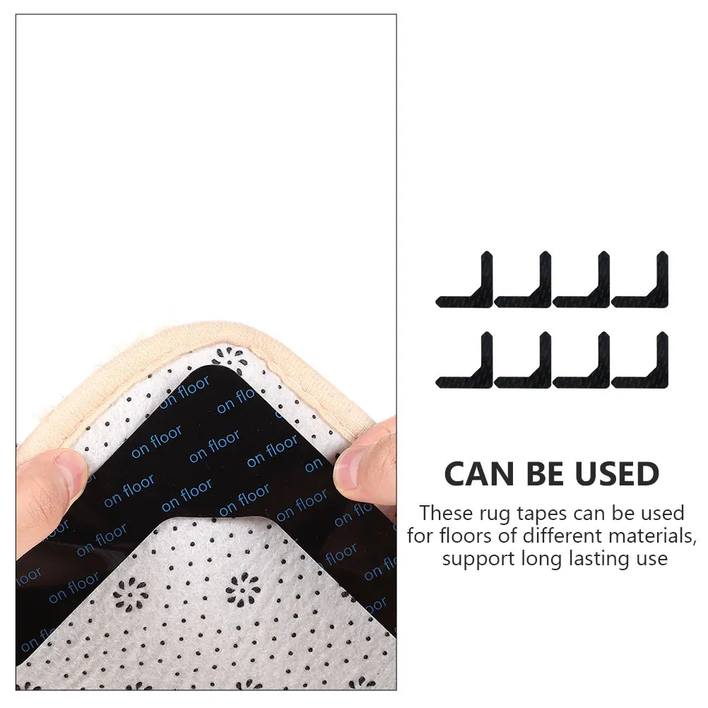 8 قطعة القابضون الزاوية البساط المضادة للانزلاق الشريط للأرضيات الخشبية منطقة السجاد وسادة البقاء في مكان لا حواف الشباك السجاد الزاوية القبضات