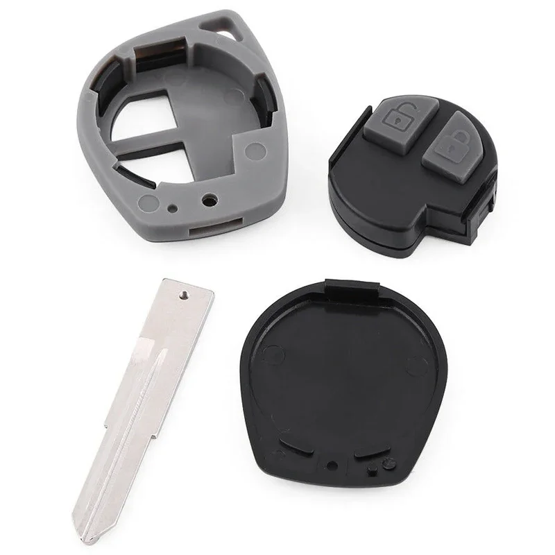 2 botões remoto chave do carro fob escudo caso chave hu87/sz11r lâmina apto para suzuki ignis alto sx4 vauxhall agila vitara swift liana