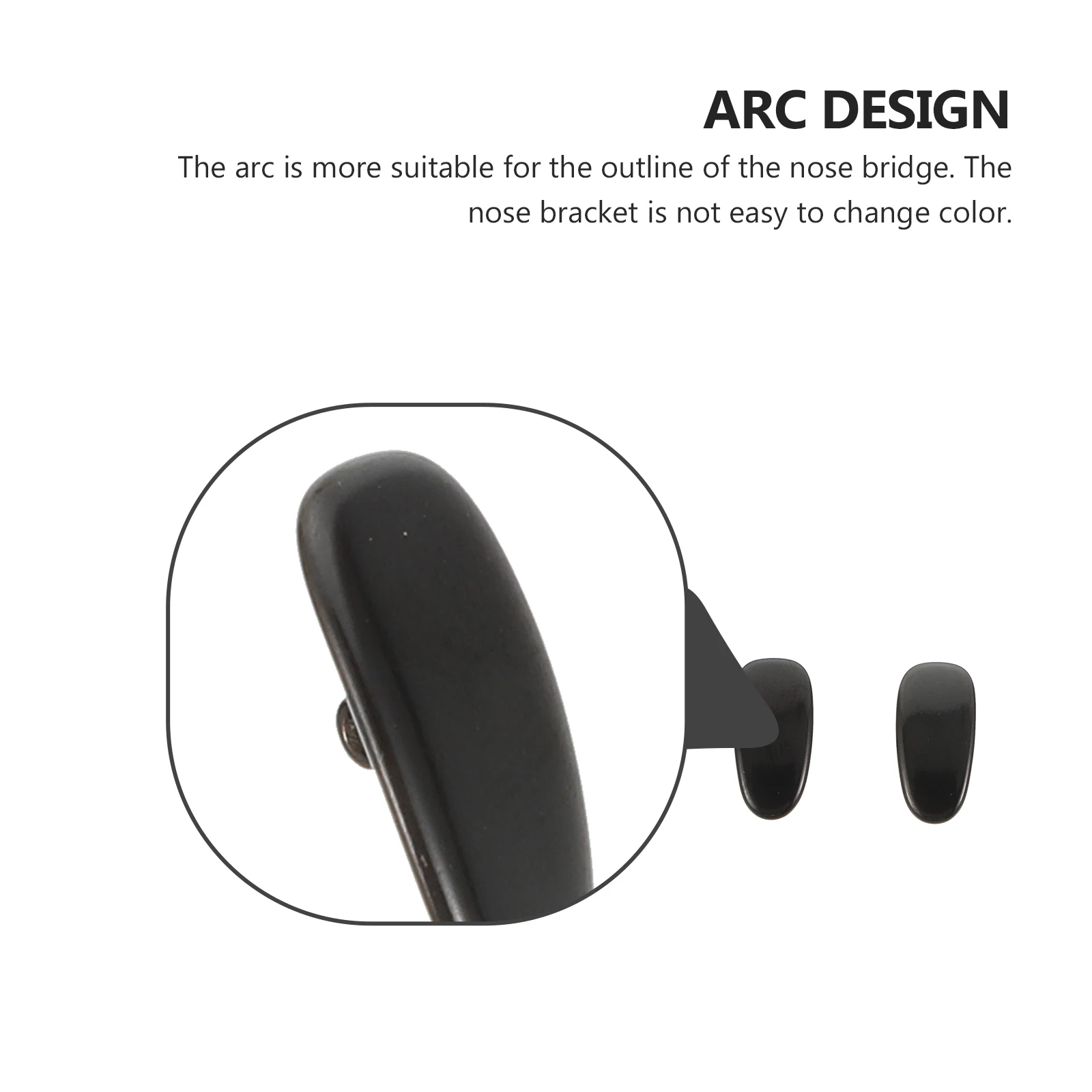

2 Pcs Titanium Nose Bracket for Glasses Repair Pad Accessories Pads Eyeglass Parts Anti-skid Replacement Simple