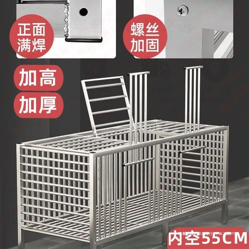 

Stainless Steel Factory Rabbit Cage Chicken Cage Duck Household Rabbit Pigeon Encryption Thickened Large Breeding