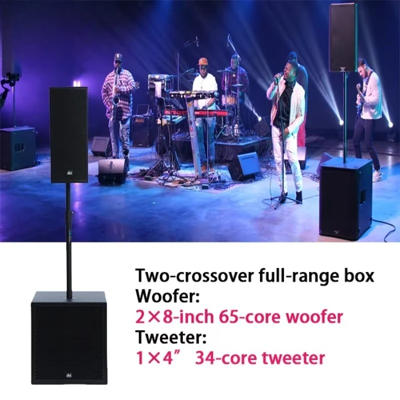 Indoor Outdoor Dual 8 Inch Speaker+18 Inch Active Subwoofer Medium Line Array Column Speaker 18 Inch Powered Subwoofer PA System