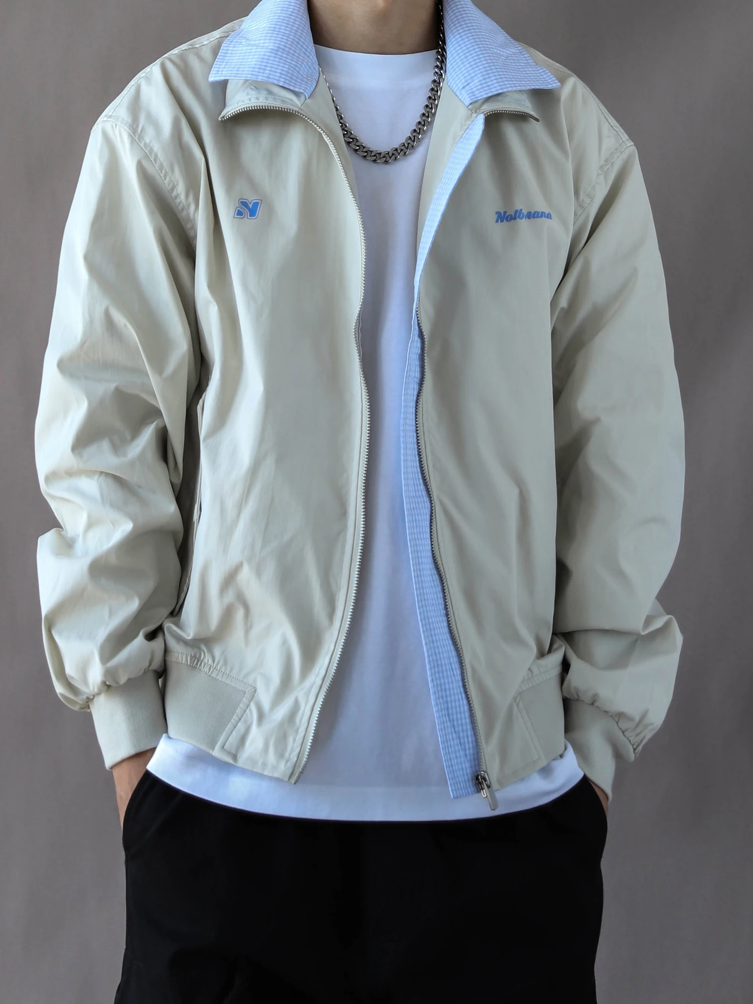 

American Sle Loose Casual Men's Bla Heavyweight Jaet Spring Autumn Plaid Baseball orm Outerwear Fake Two-Piece