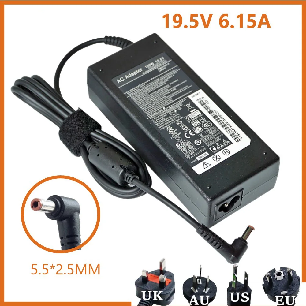 

120w Laptop Charger for Lenovo IdeaPad Y470 Y460P Y570 Y560 Y580 5.5*2.5mm 19.5V 6.15A Notebook AC Power Adapter