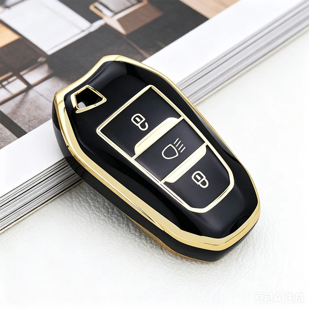 Für Peugeot 4008 5008 308 408 508 2008 3008 Citroen C4 C4L C6 C3-XR Picasso DS3 DS4 DS5 TPU-Schutzhülle für Autoschlüssel-Fernbedienung