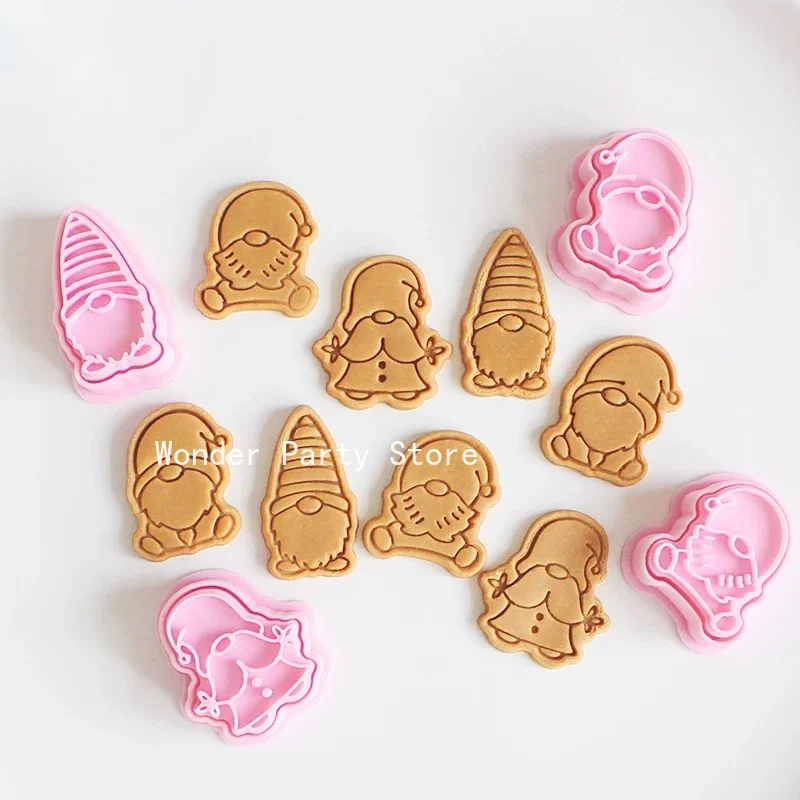Weihnachtliche Mini-Weihnachtsmann-Keksform Weihnachtsplätzchen-Ausstecher Fondant-Backform Küchen-Feiertagsparty-Zubehör Backwerkzeuge