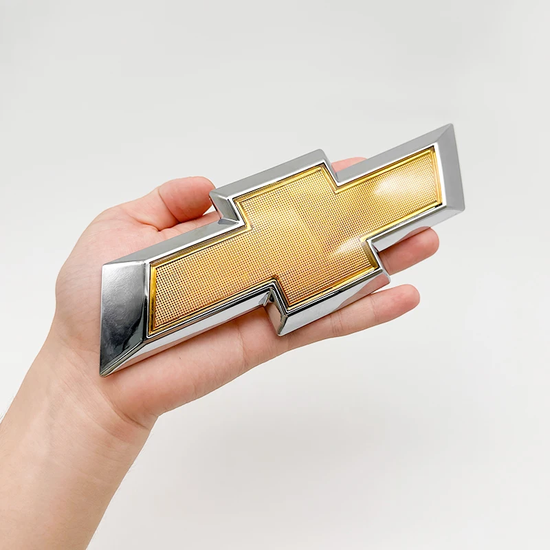 1 قطعة ABS 22.5 سنتيمتر الذهب الجبهة مصبغة شعار شعار سيارة الذيل الباب الجذع سيارة الخلفي شعار التصميم اكسسوارات لشروليه أبيكا كابتيفا