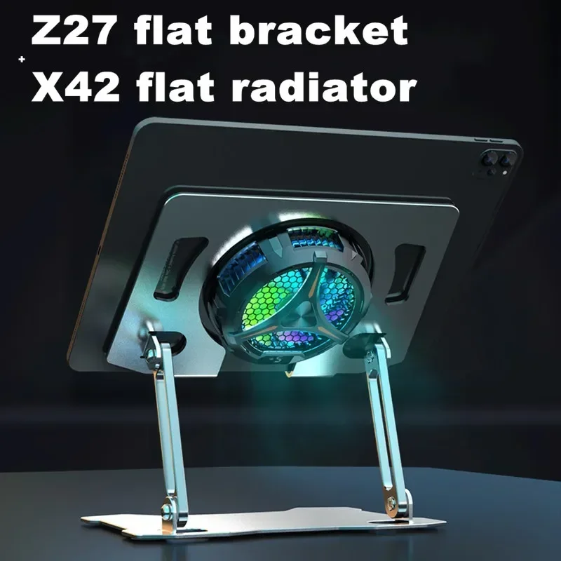 Z36 อลูมิเนียมอัลลอยด์แบนพับวงเล็บหมุนสําหรับ IOS IPad แท็บเล็ต Android Universal Stand w/หม้อน้ําเซมิคอนดักเตอร์แม่เหล็ก