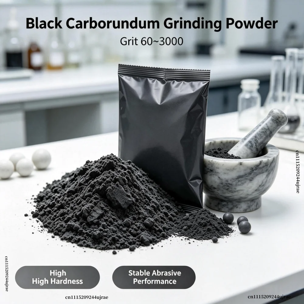 Black Carborundum Grinding Grit60~3000 Black Silicon Carbide Abrasive For Vibration Tumbler Machine Jadeite Jade Agate Gemstone