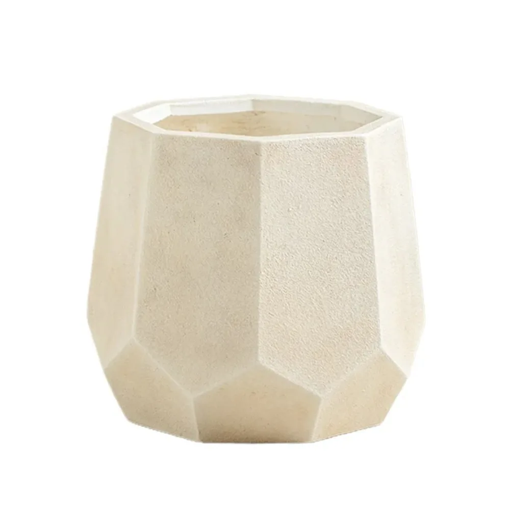 

magnesium mud large-diameter flower pot indoor shopping mall hotel outdoor light luxury floor green plant pot ornament