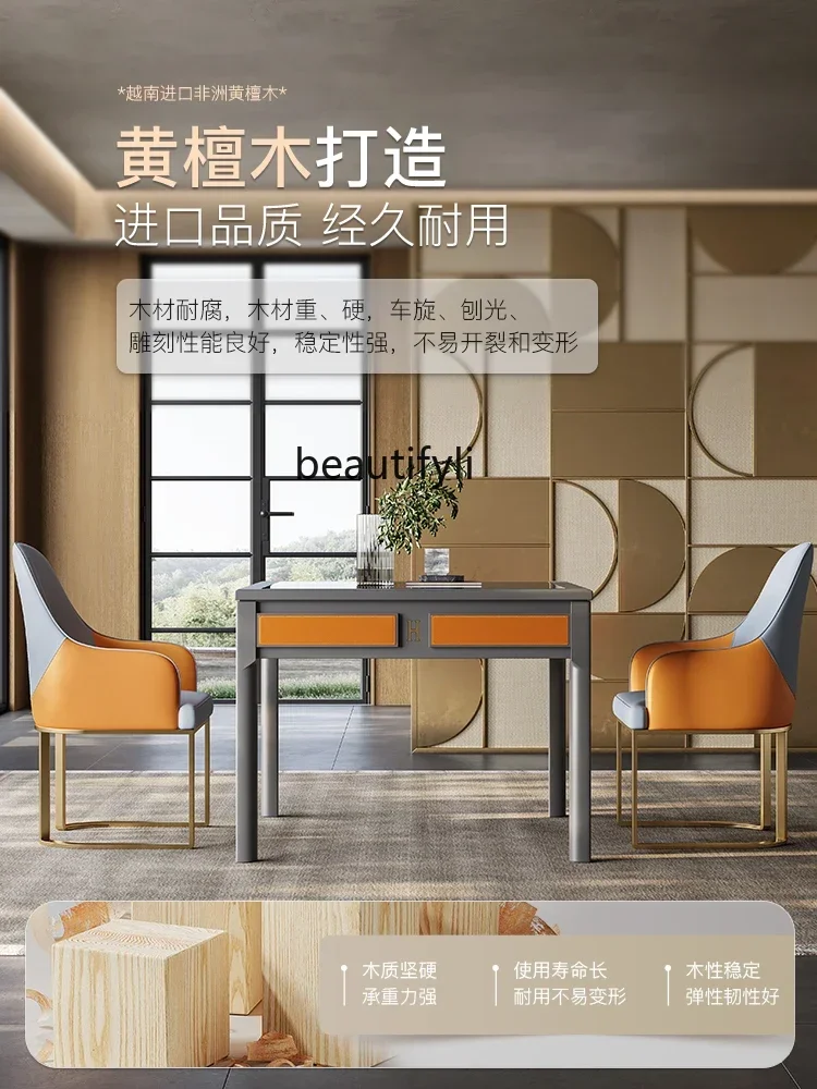 182C Dalbergia Hupeana Машина для маджонга из цельного дерева Обеденный стол Пластиковые изделия двойного назначения (цветные горшки) Bass Home