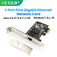 EDUP 9602 1-Port PCIe Gigabit Ethernet Network Card RJ45 Ethernet Port with VLAN Frame Wake-On-LAN PXE Auto MDI-X Compliant IEEE