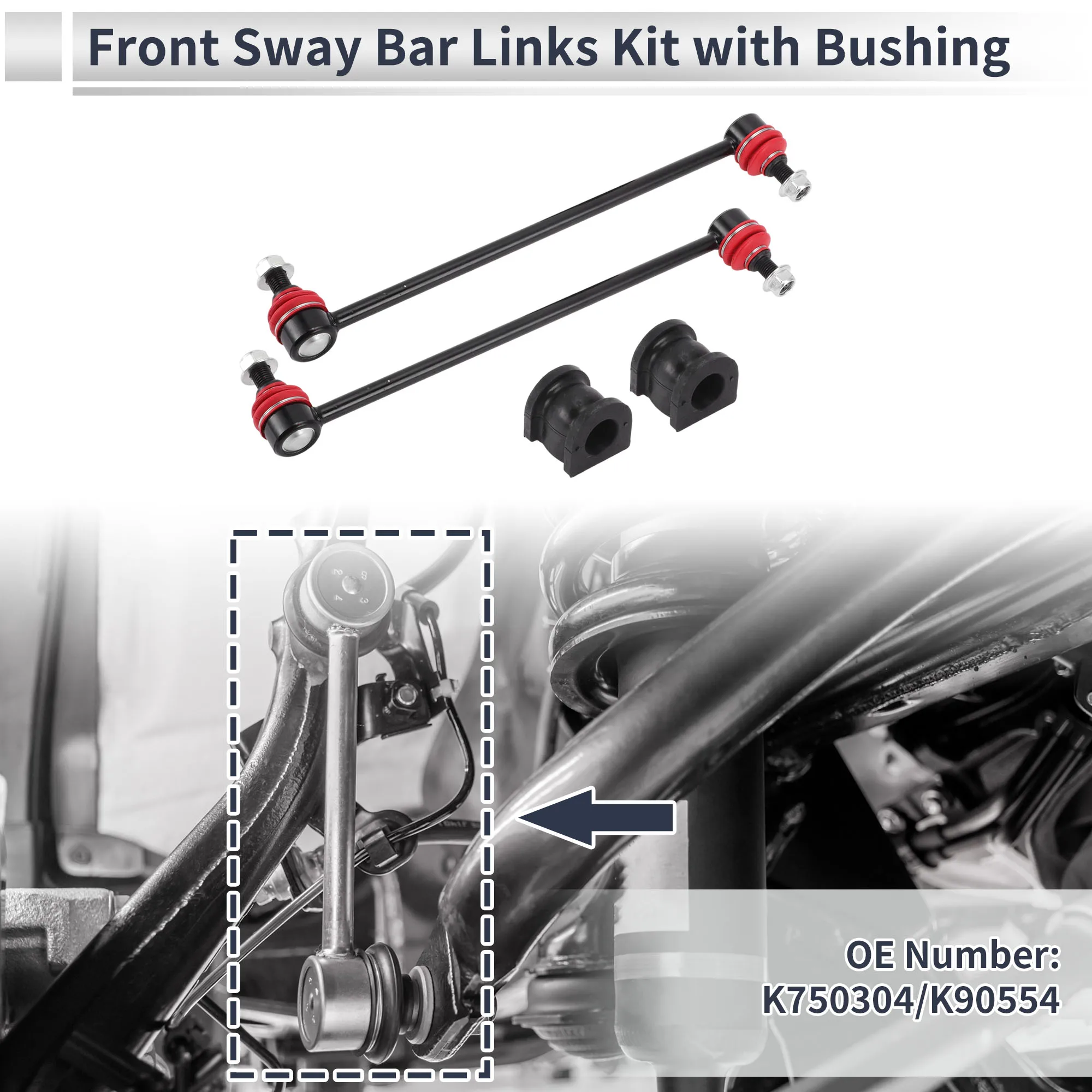 

Тяги переднего стабилизатора UXCELL с 2-мя втулками для Honda Odyssey No K750304