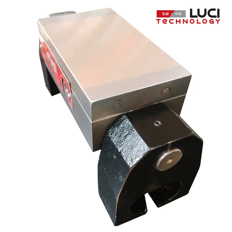 Rotary tiltable permanent magnetic table chuck