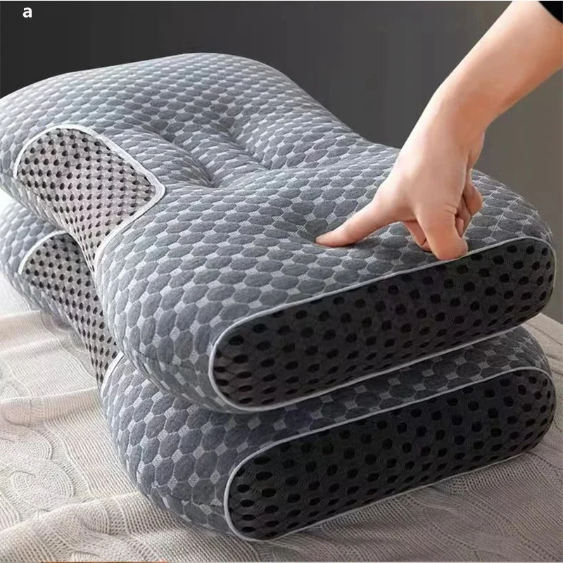 Neck Protection Pillow SPA Massage Non Collapsible Knitted Cotton Pillow Core Adult Pair Hotel Accommodation Household Home