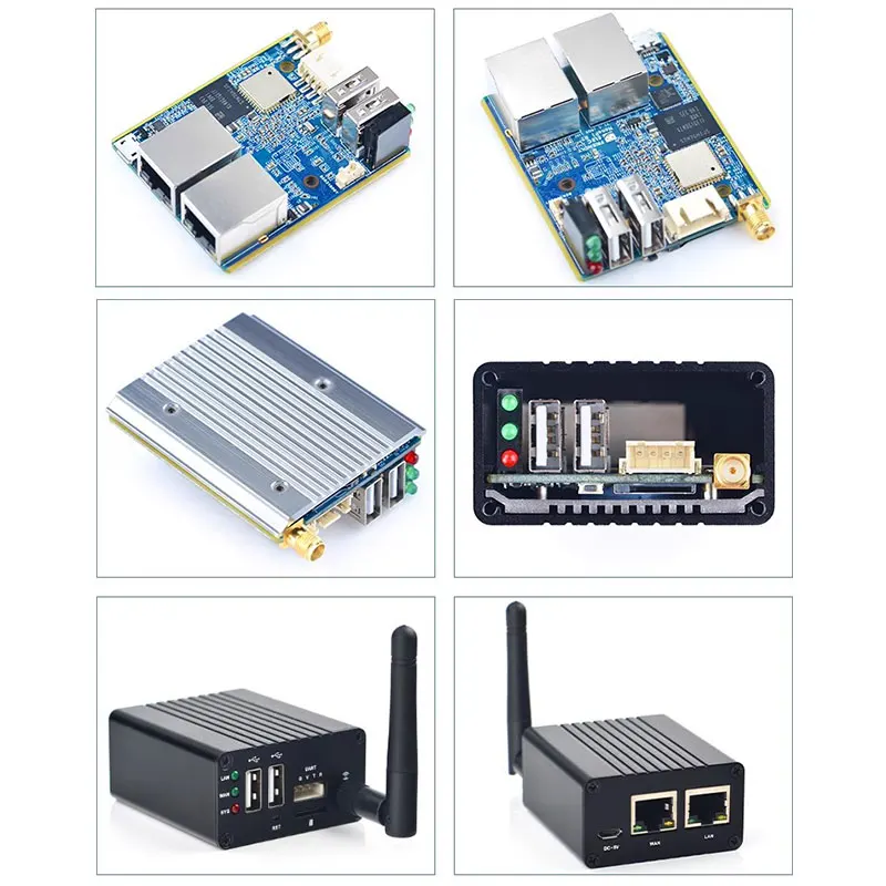 Imagem -05 - Dual Network Port Iot Router Suporta Open Source Emmc Allwinner h3 Quad-core 4xcortex-a7 1gb de Ram 8gb Nanopi-r1