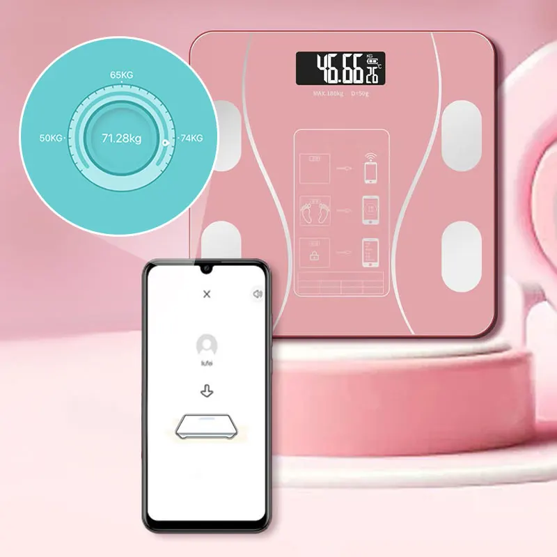 

Weight & Body Fat Smart Digital Scale For weight loss Body Composition Analyzer Small Electronic Scale with Accurate Measurement