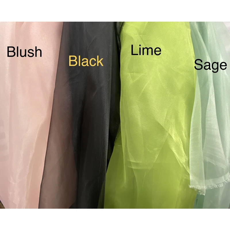 Sheer Crystal Organza Fabric Light weight for Dress, Blouses,Tutu Dress, Bridal Apparel,Wedding Gowns, Event Decorations