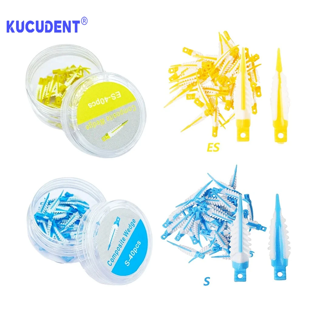 40/100Pcs Dental Interdental Wedges - Silicone Adaptive Composite Sealing Wedges for Diastema & Tooth Gap Restoration
