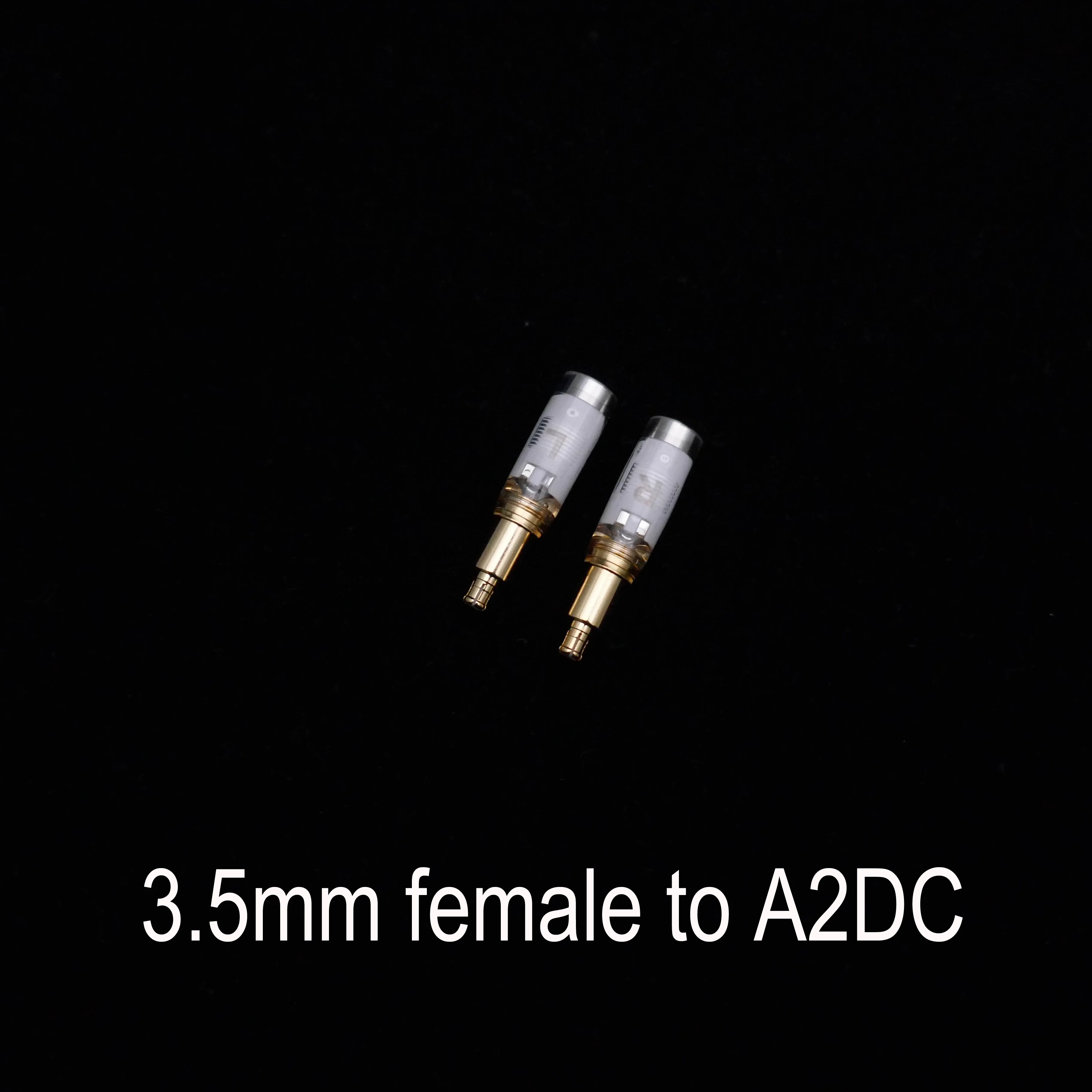 Mmcx/0.78mm plana/sulco a2dc fêmea para 3.5mm 3.5 macho plug conector adaptador conversor covertor para hifiman 1000 t1 z1r t5p