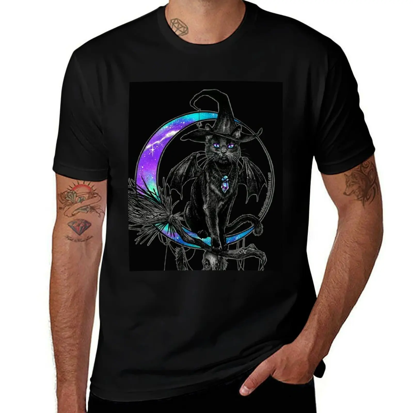 

Little Wtch Black Cat T-Shirt man t shirt designer man t shirt graphic T-Shirt
